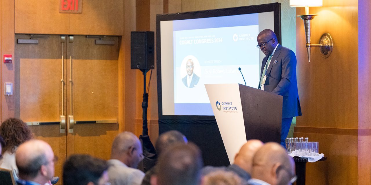 Gécamines Chairman Guy Robert Lukama gave a keynote address at the Cobalt Congress in New York City